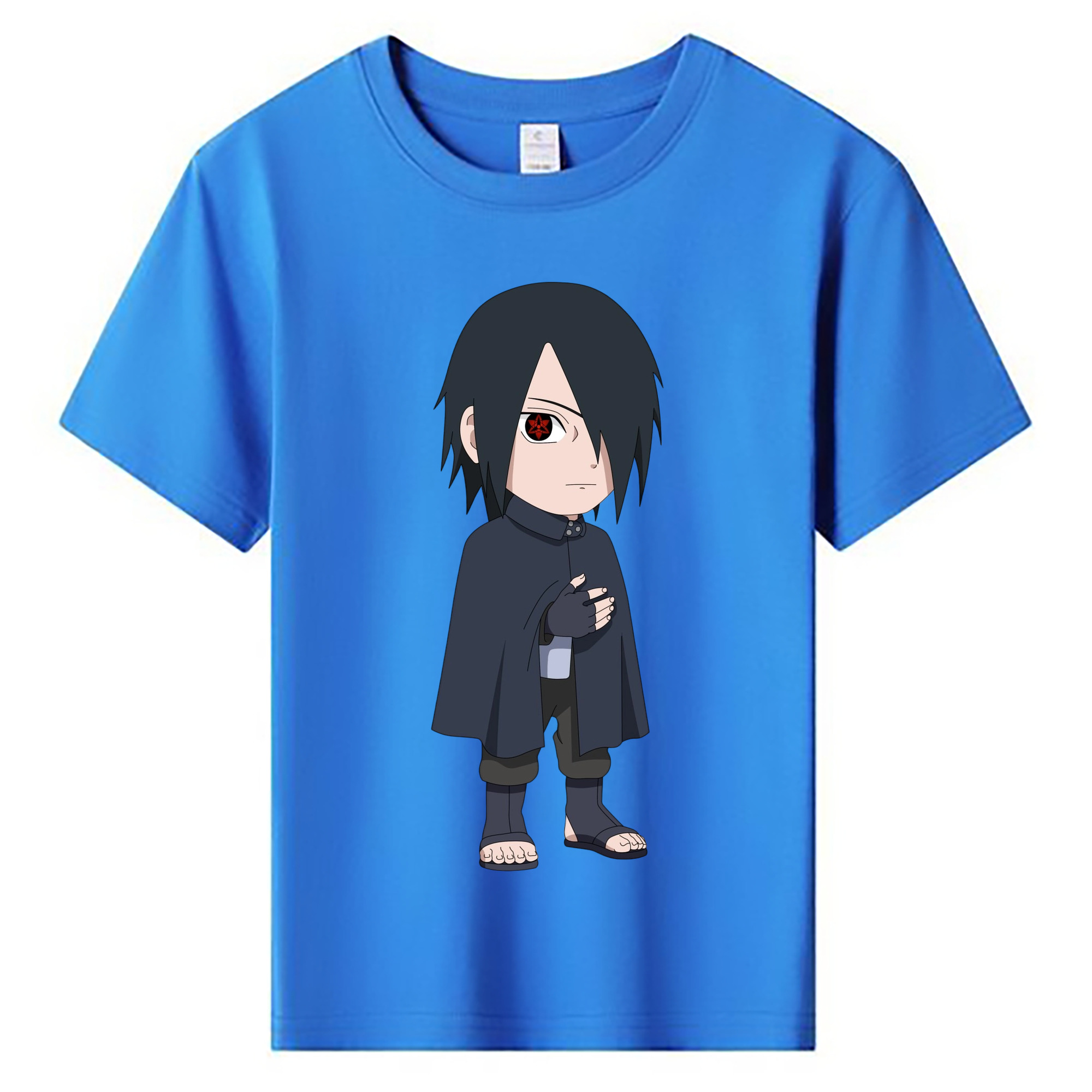 （画像用） NARUTO -ナルト- うちは サスケ Uchiha Sasuke 綿100％キッズTシャツ（フロントプリント）